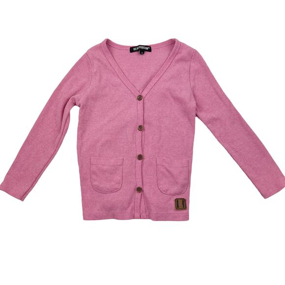 Beau Hudson Pink Ribbed Cardigan - Picture 1 of 6
